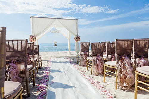 Destination Wedding Set Up - Pure Glamour Package - Karisma Resorts in Mexico - Beach Wedding