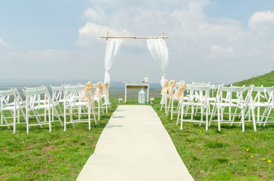 simple destination wedding set up