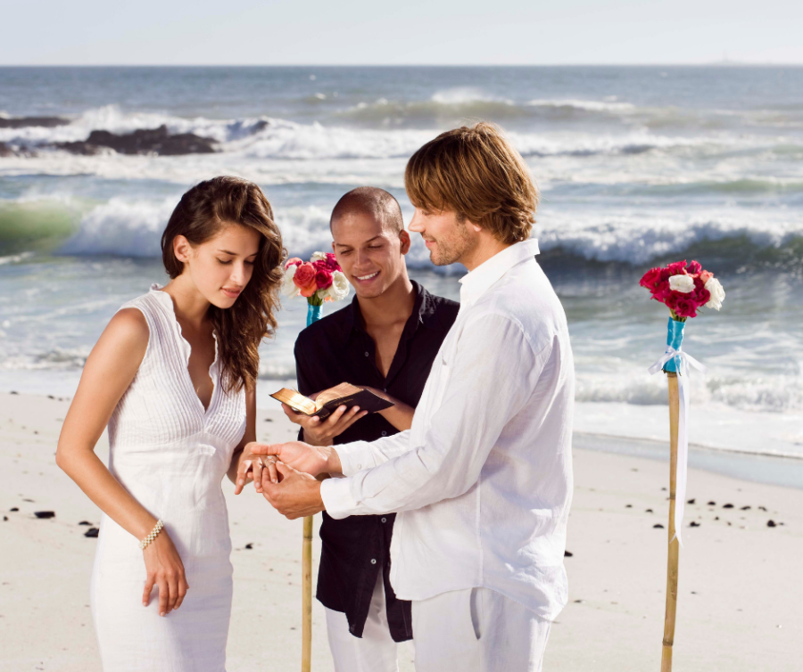 beach destination wedding ceremony